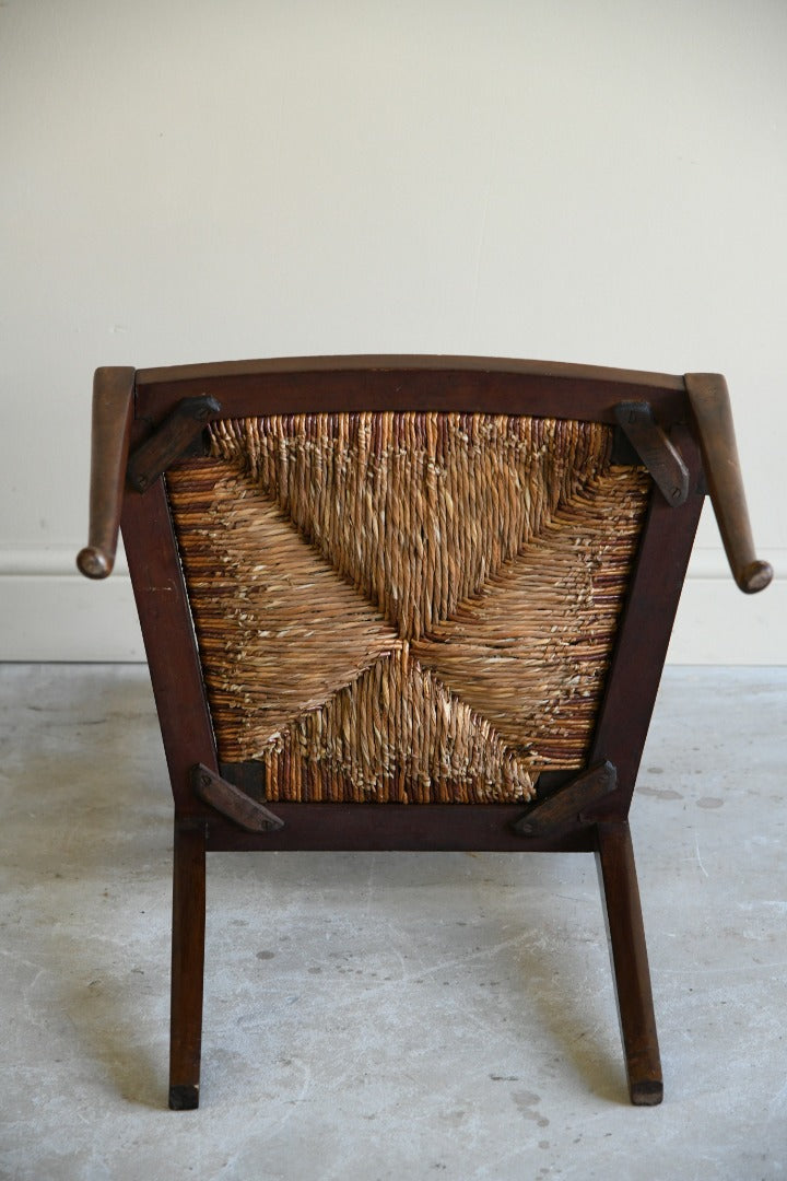 Single Continental Walnut Occasional Chair