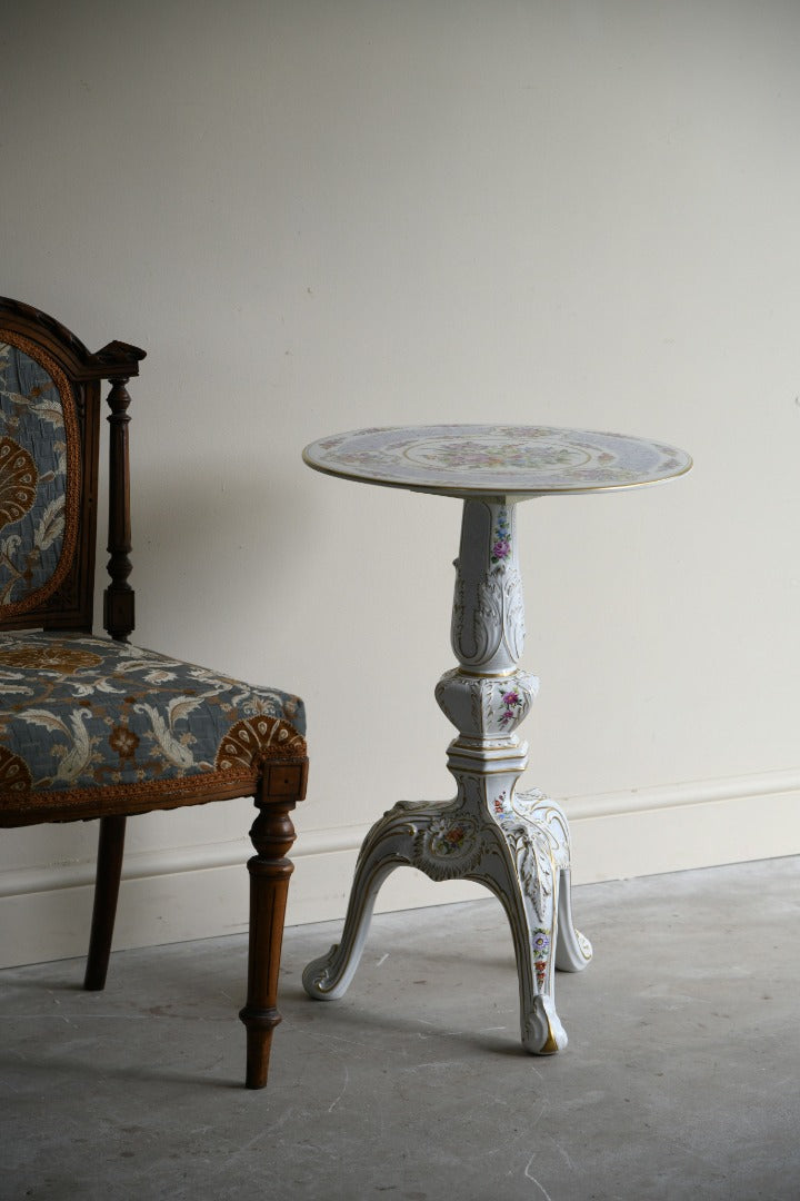 Schierholz Plaue Handpainted Floral Table