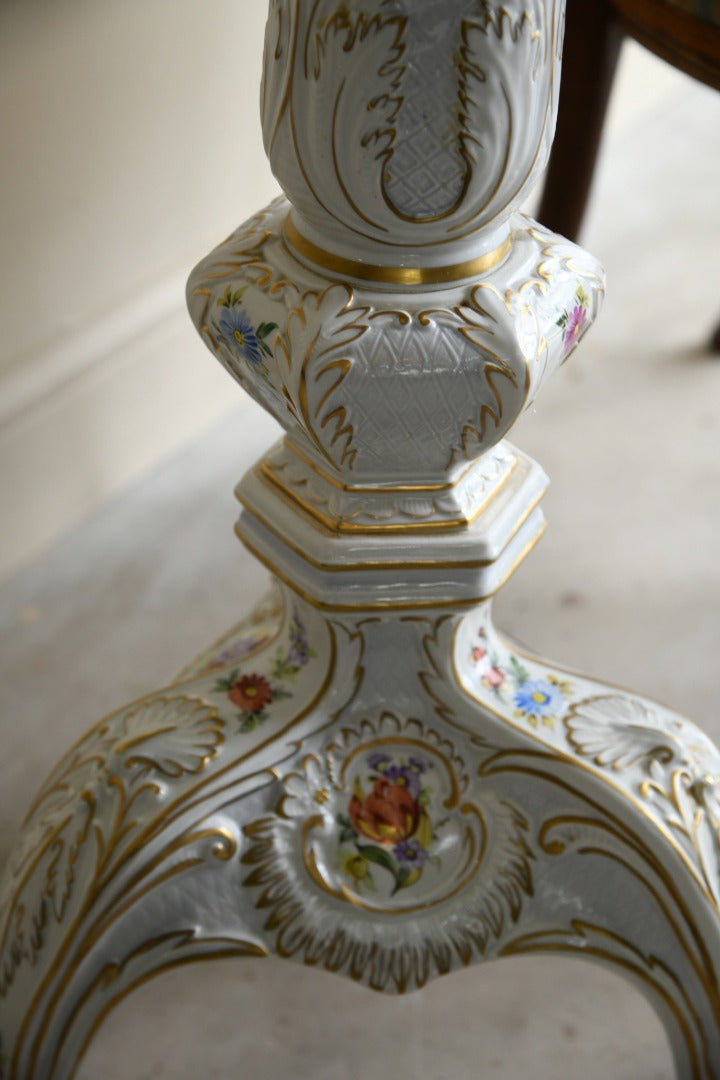 Schierholz Plaue Handpainted Floral Table