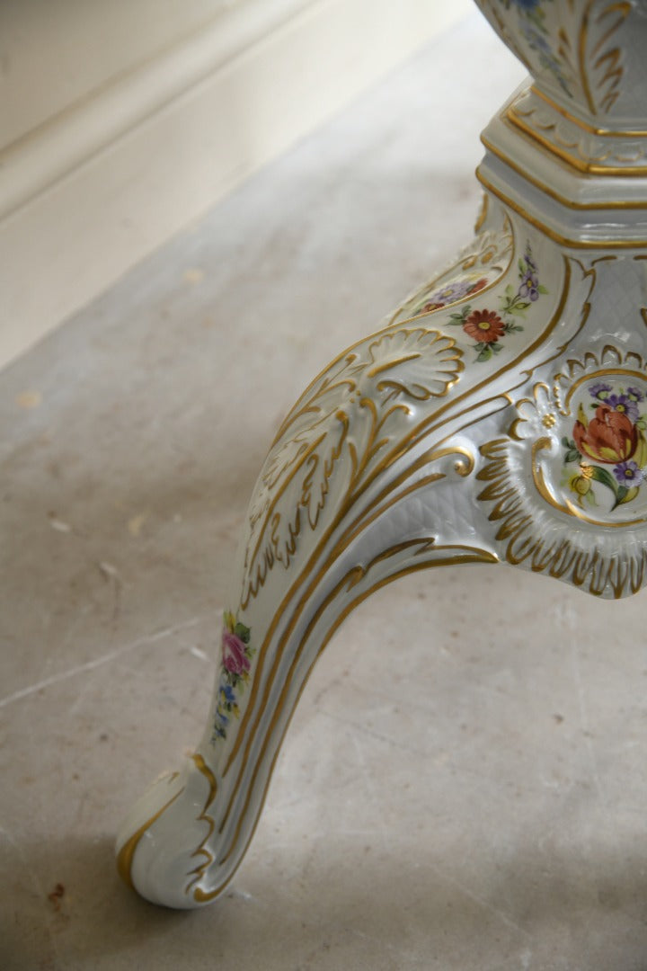 Schierholz Plaue Handpainted Floral Table