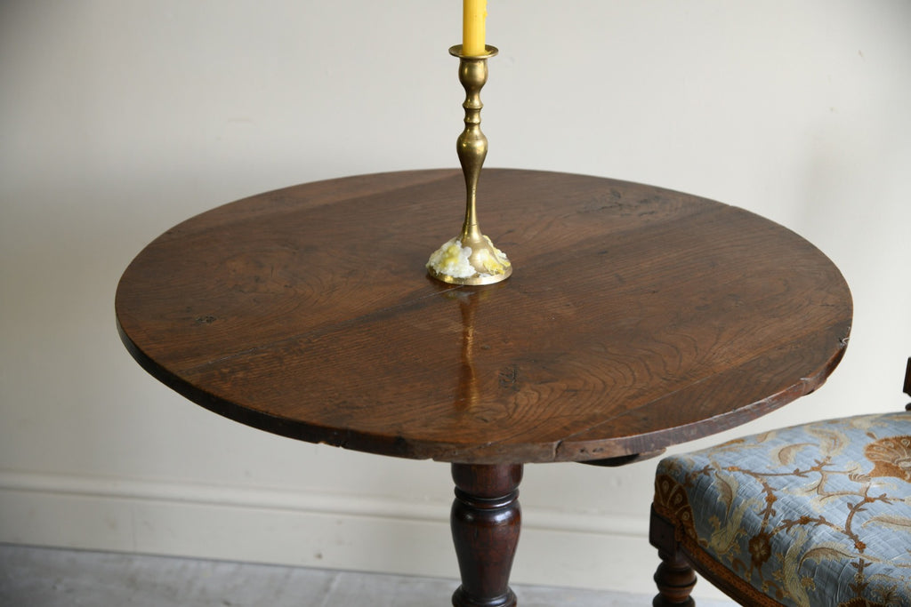 Antique Oak Tilt Top Occasional Table