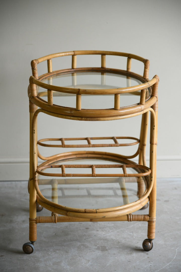 Retro Bamboo Drinks Trolley