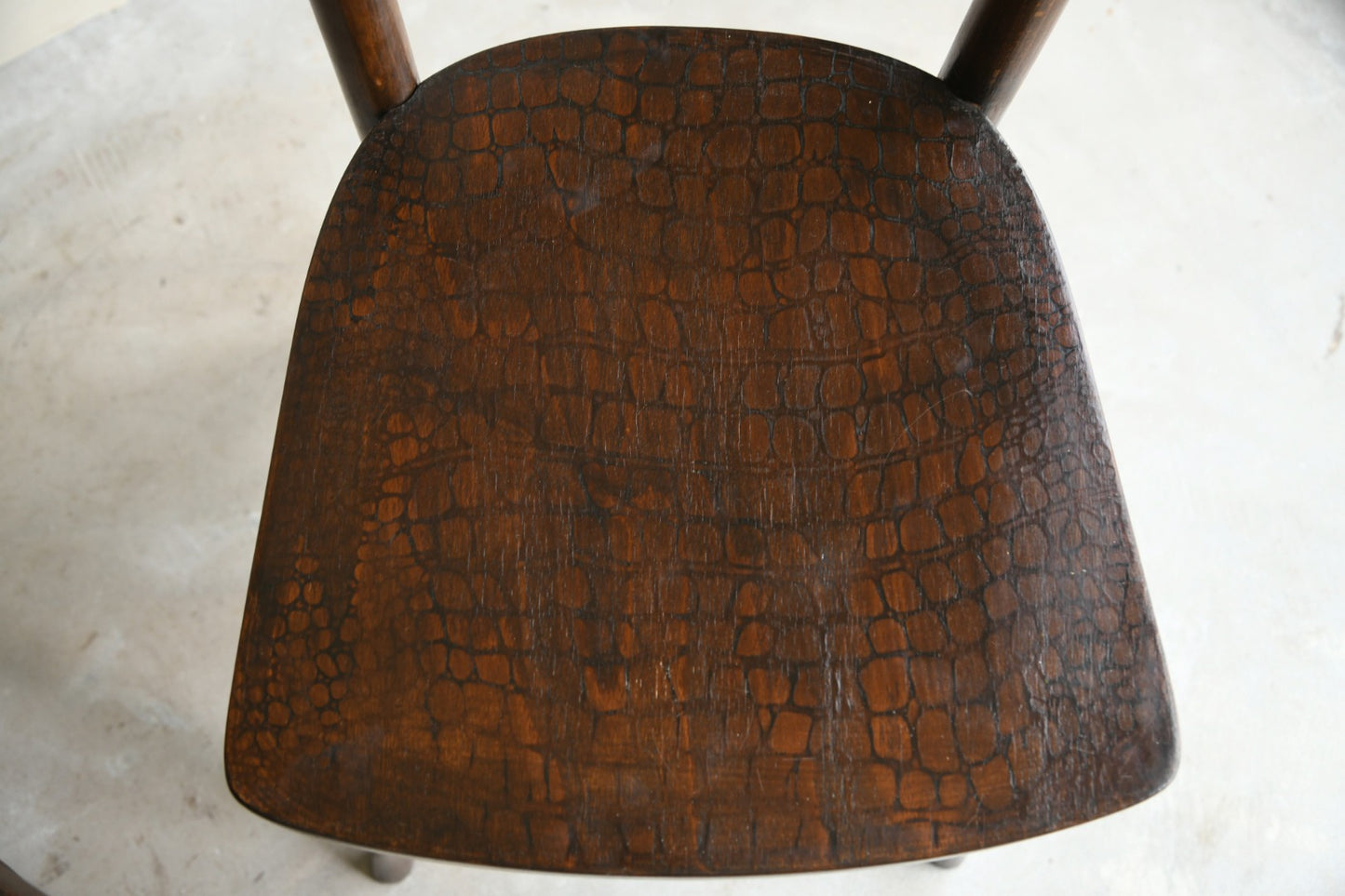 Simulated Crocodile Skin Bentwood Kitchen Chairs