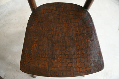 Simulated Crocodile Skin Bentwood Kitchen Chairs