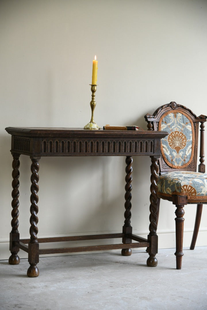 Oak Barley Twist Side Table