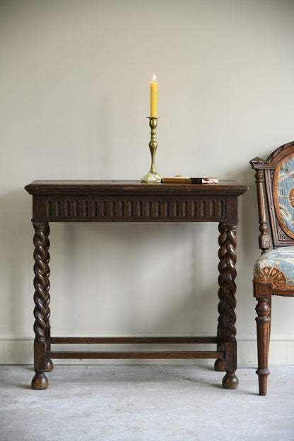 Oak Barley Twist Side Table