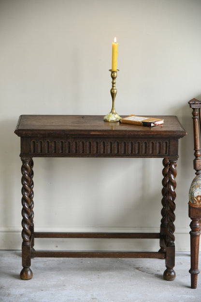 Oak Barley Twist Side Table