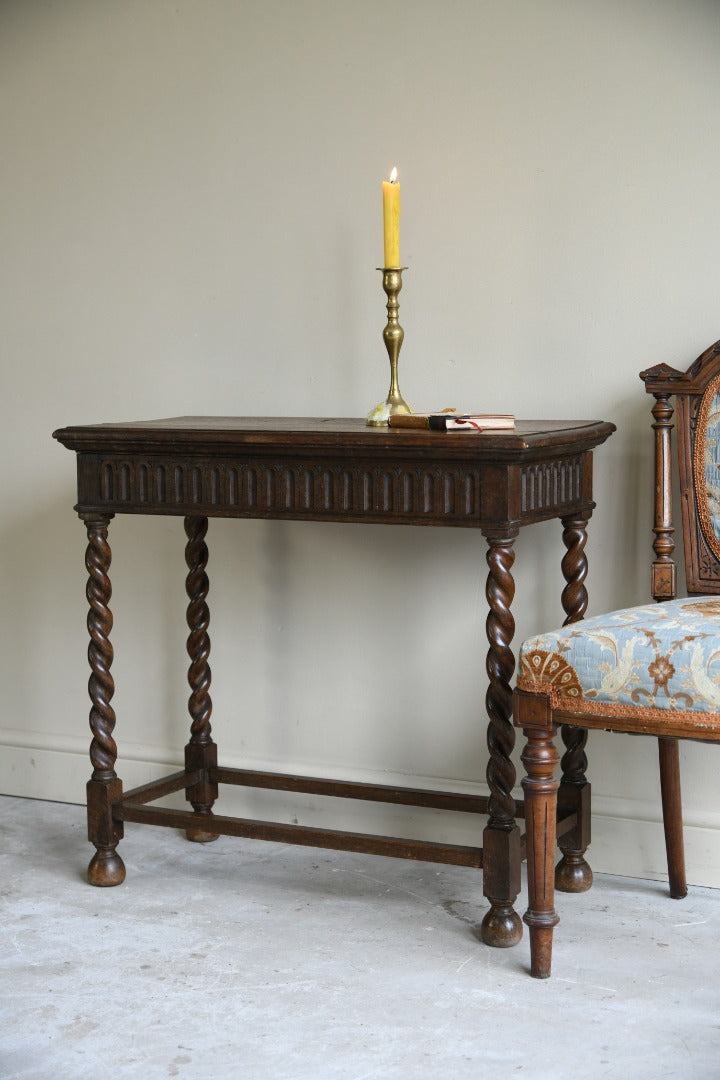 Oak Barley Twist Side Table