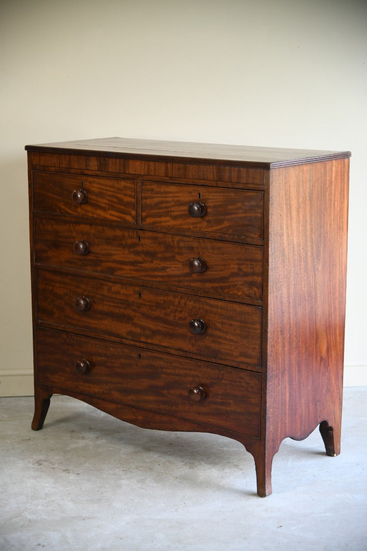 19th Century Mahogany Straight Front Chest of Drawers