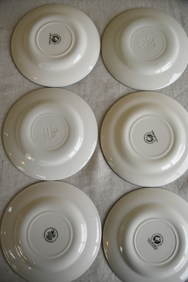 6 Churchill Willow Bread Plates