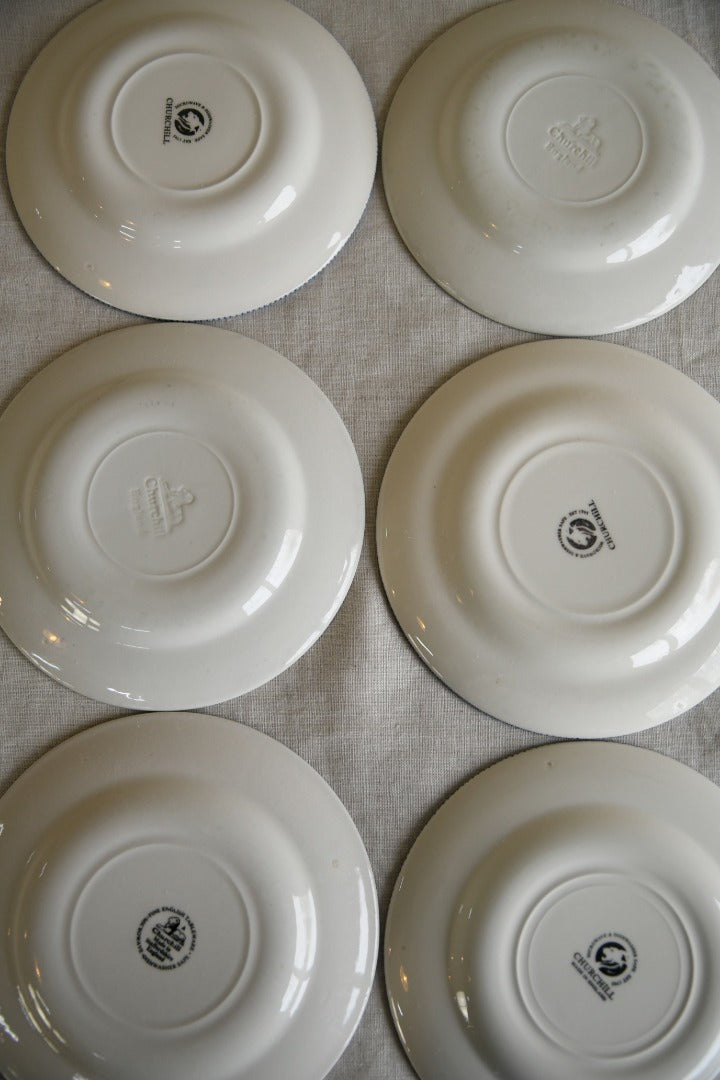 6 Churchill Willow Bread Plates