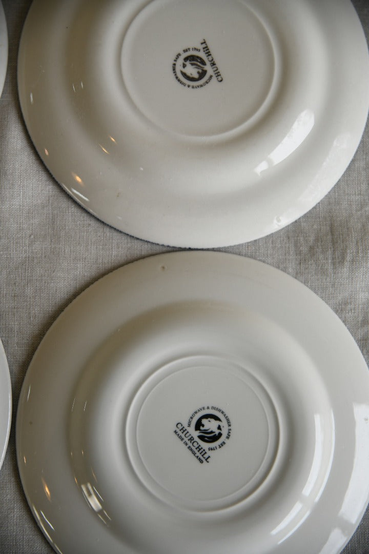 6 Churchill Willow Bread Plates