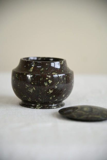 Vintage Turned Cornish Serpentine Pot