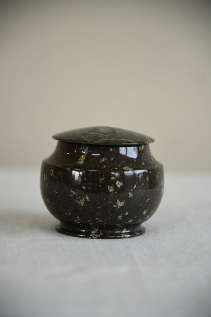 Vintage Turned Cornish Serpentine Pot