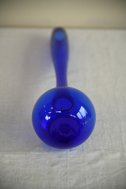 Vintage Swedish Style Blue Glass Vase