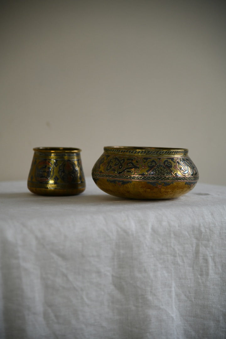 Decorative Eastern Brass Bowls