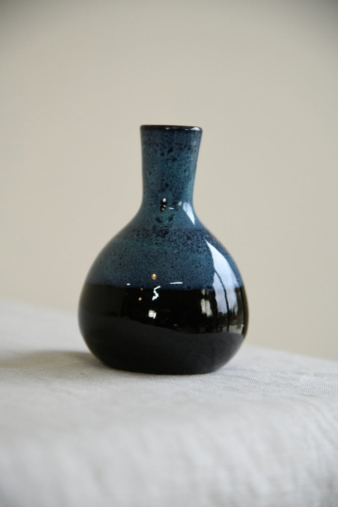 Small Blue Glazed Bud Vase