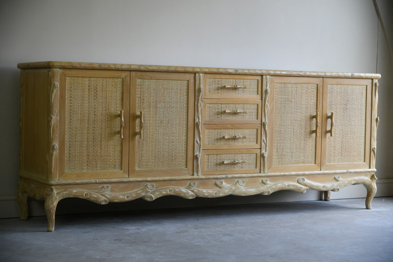 Vintage Faux Bois Sideboard