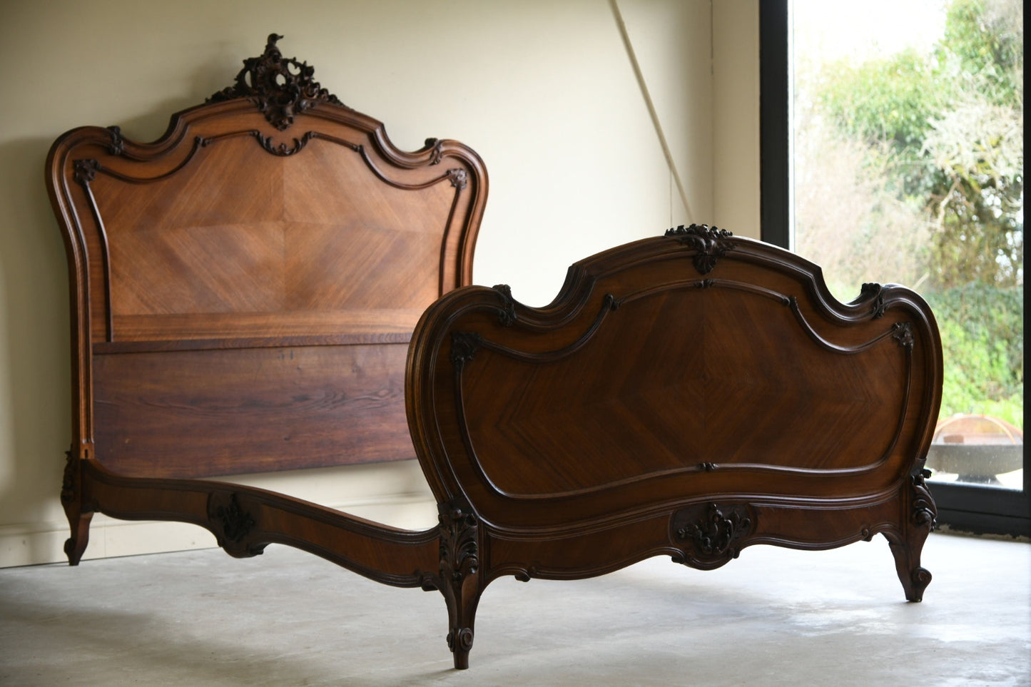 Antique French Walnut Bed