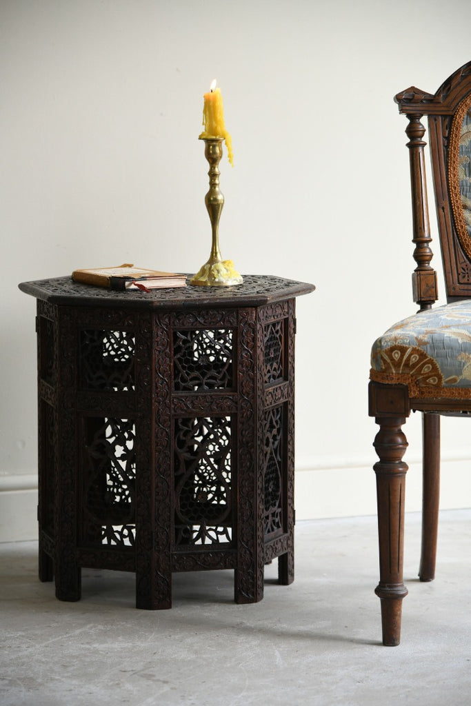 Eastern Carved Side Table