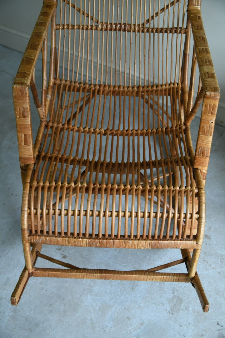 Retro Cane Rocking Chair