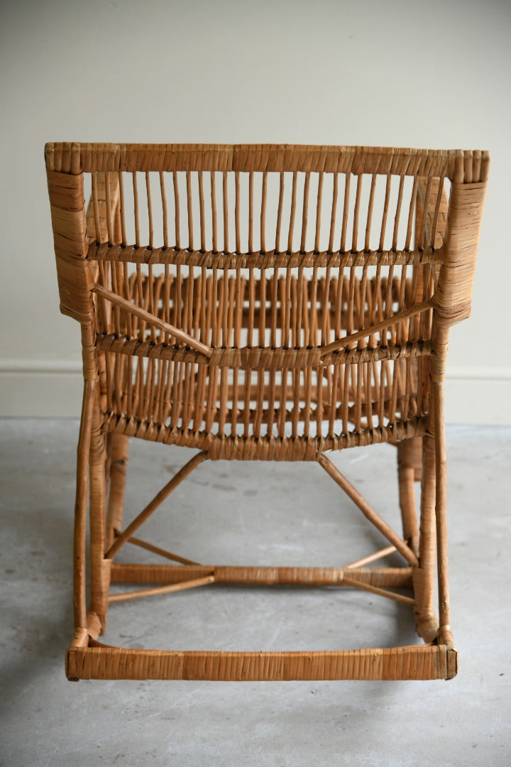 Retro Cane Rocking Chair