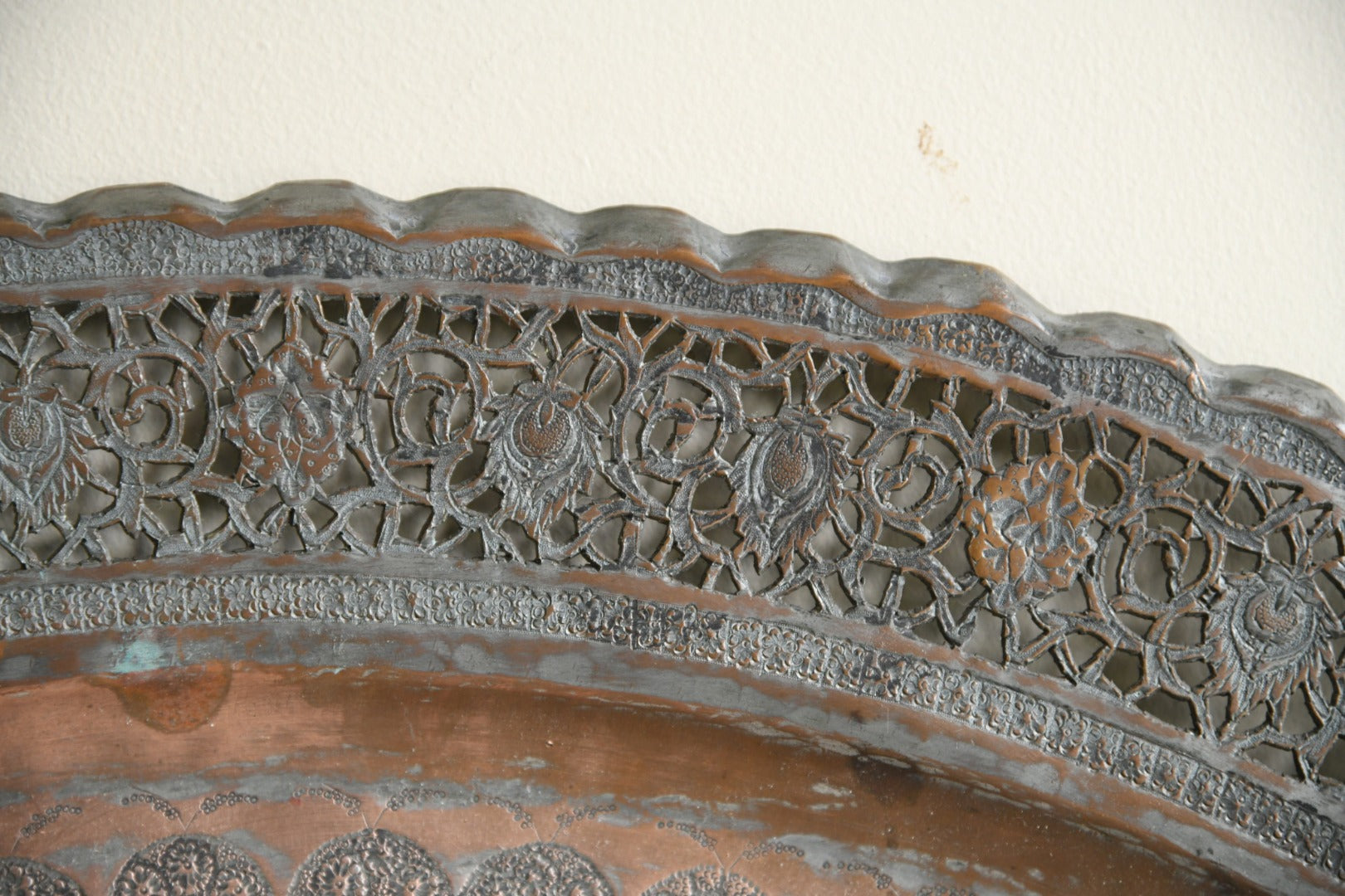 Large Copper Tone Eastern Tray