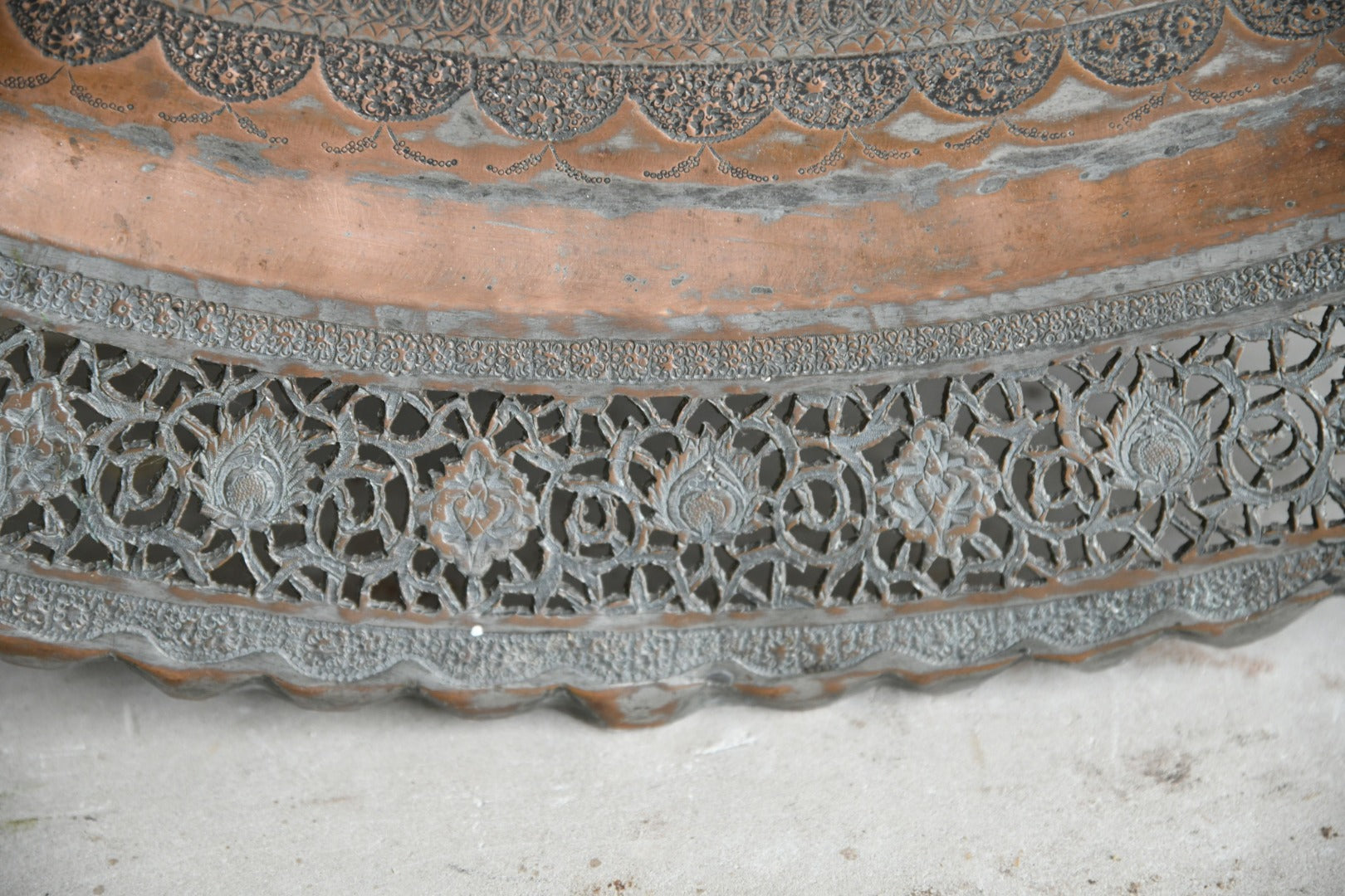 Large Copper Tone Eastern Tray