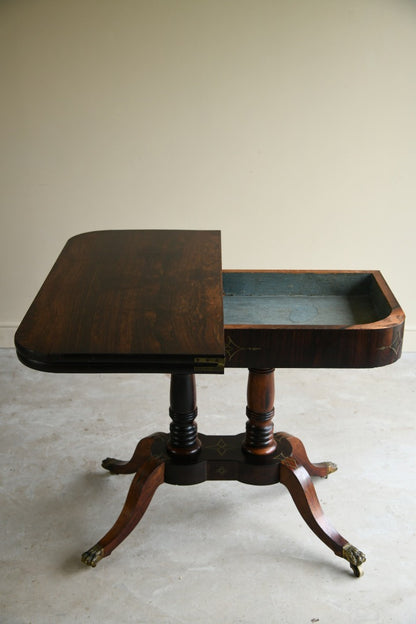 Antique Rosewood Card Table