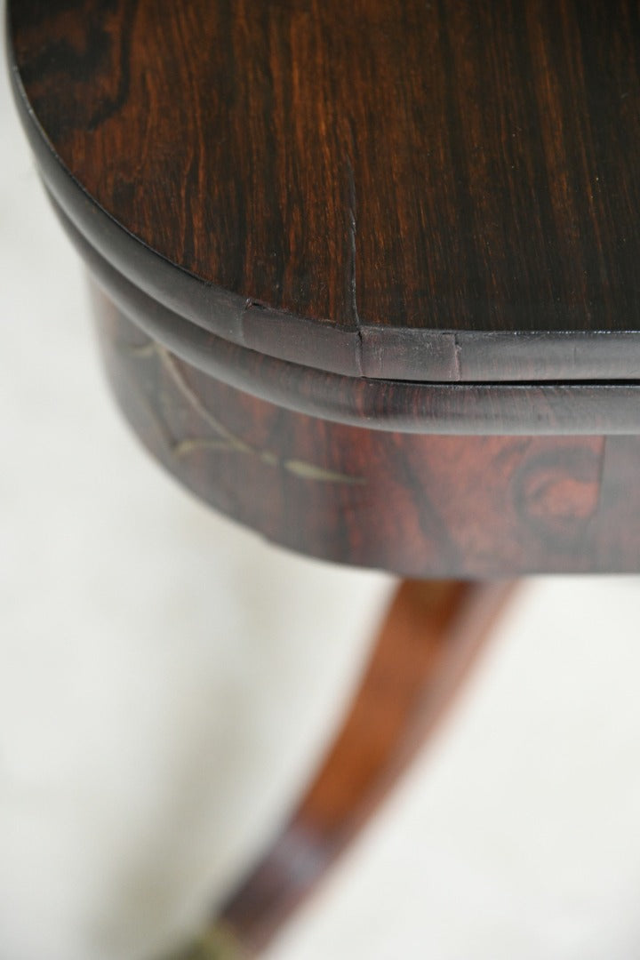 Antique Rosewood Card Table