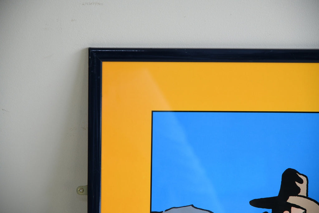 Vintage Tintin Framed Poster - En Amerique - Herge Moulinsart