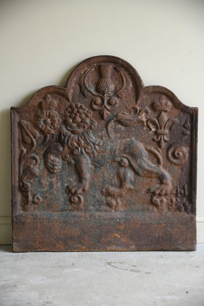 English Cast Iron Fire Back