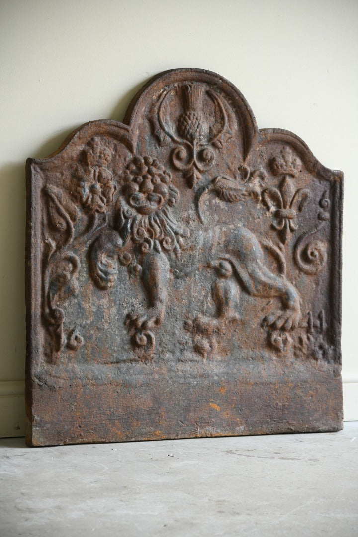 English Cast Iron Fire Back