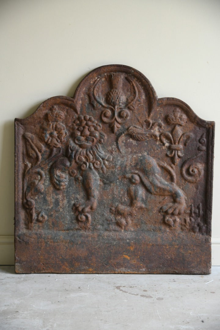 English Cast Iron Fire Back