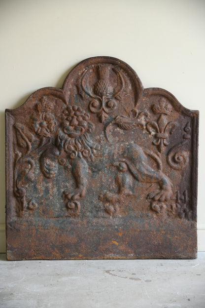 English Cast Iron Fire Back