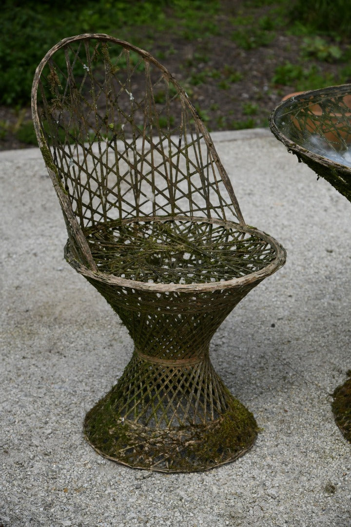 Russell Woodard Style Vintage Fibreglass Garden Table & 2 Chairs