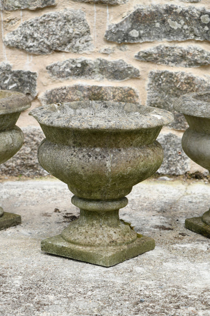 3 Composite Stone Garden Urns