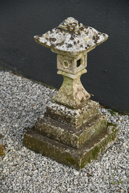 Weathered Japanese Granite Garden Lantern
