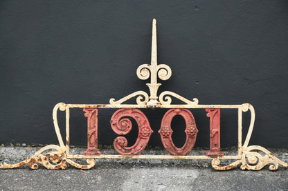 Antique Edwardian Cast Iron Gate Overthrow