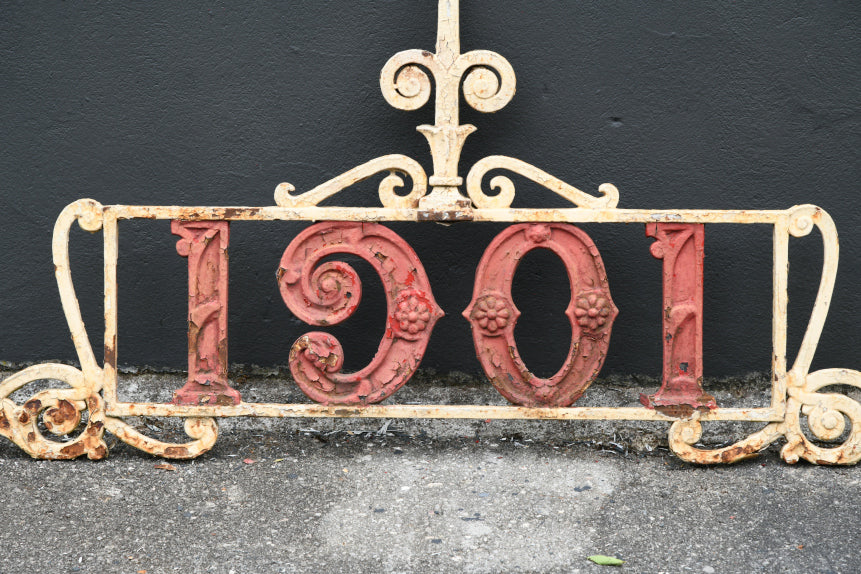 Antique Edwardian Cast Iron Gate Overthrow
