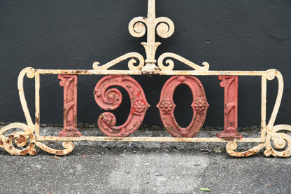 Antique Edwardian Cast Iron Gate Overthrow