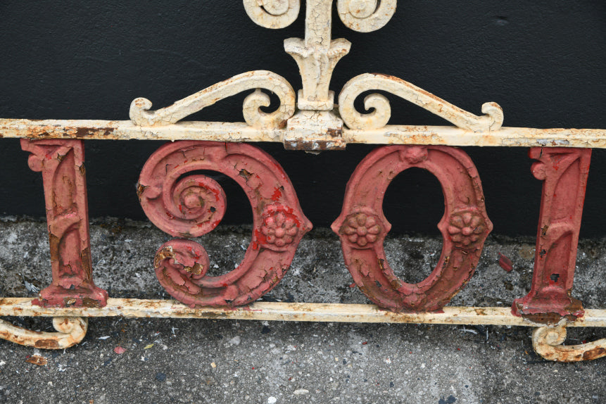 Antique Edwardian Cast Iron Gate Overthrow