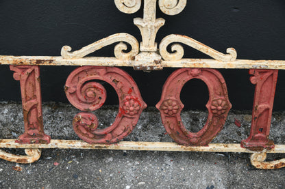 Antique Edwardian Cast Iron Gate Overthrow