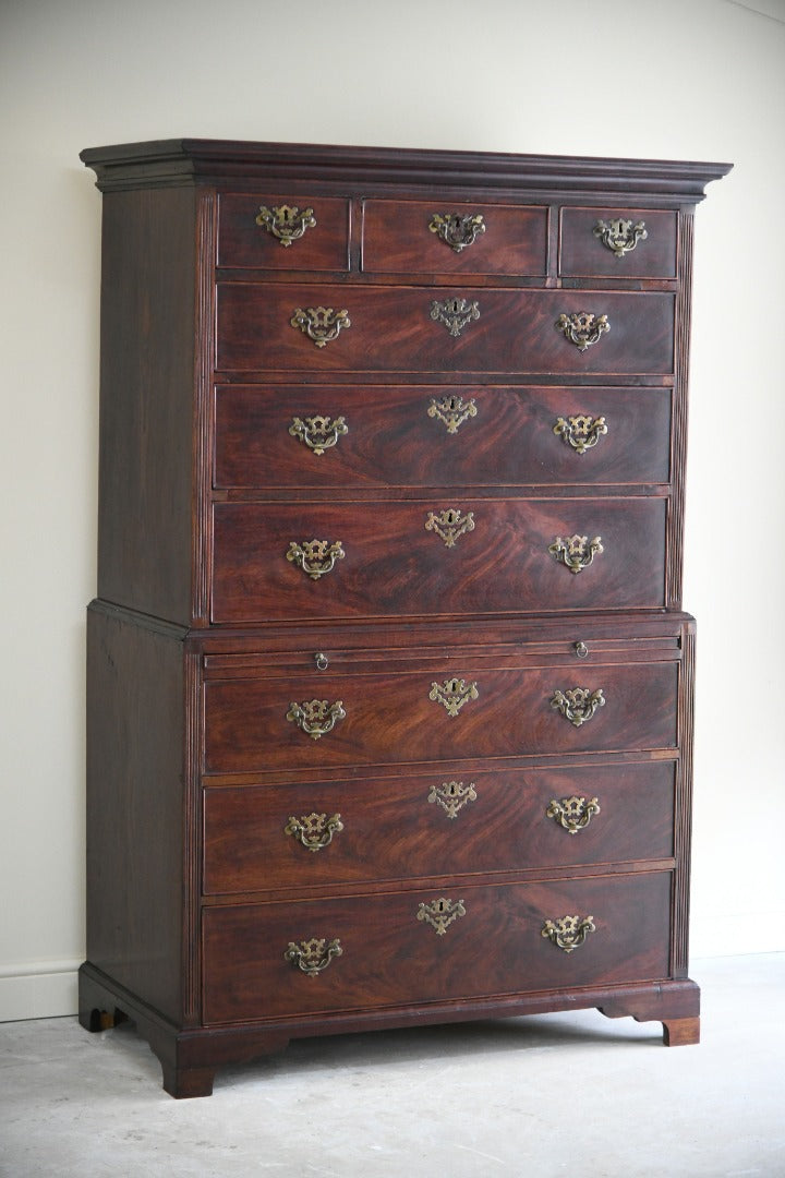 Antique Mahogany Georgian Chest on Chest