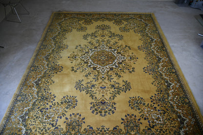 Large Yellow Oriental Wool Rug