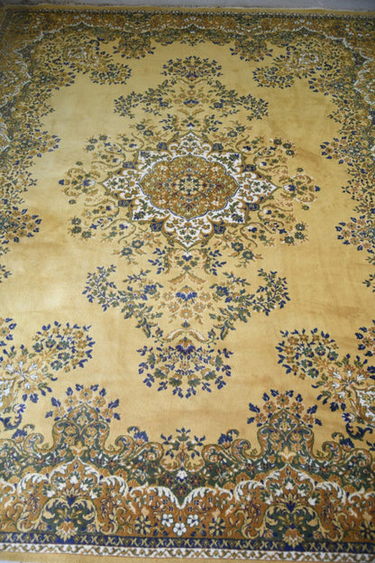 Large Yellow Oriental Wool Rug