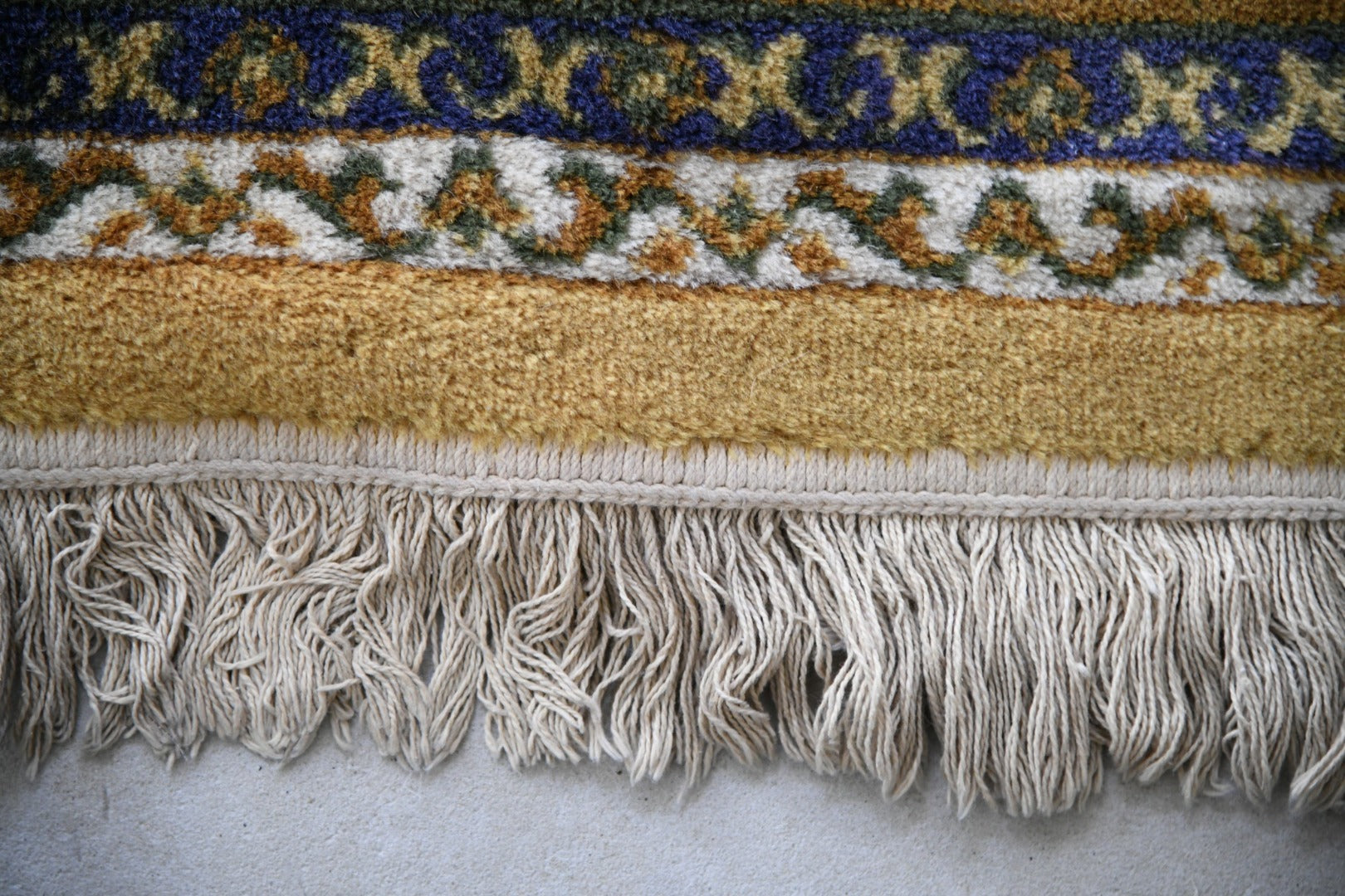 Large Yellow Oriental Wool Rug