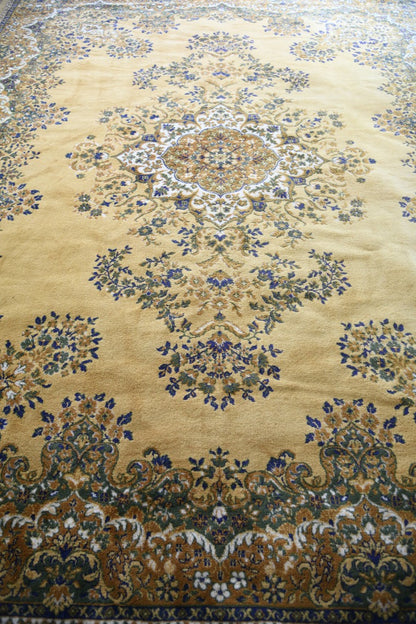 Large Yellow Oriental Wool Rug