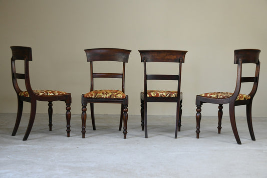 Set 4 Bar Back Mahogany Chairs