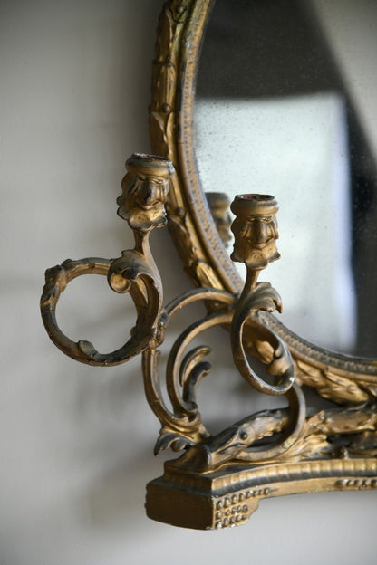 Antique Giltwood & Gesso Toilet Mirror